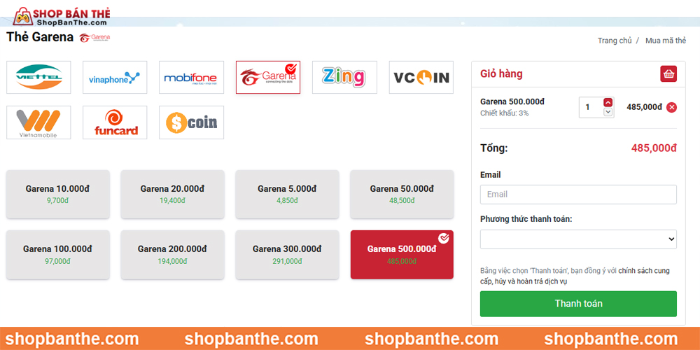 Shopbanthe.com - Đại Lý Bán Thẻ Game Chiết Khấu Tốt