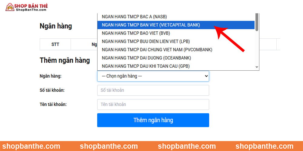 Chọn ngân hàng Vietcapital Bank
