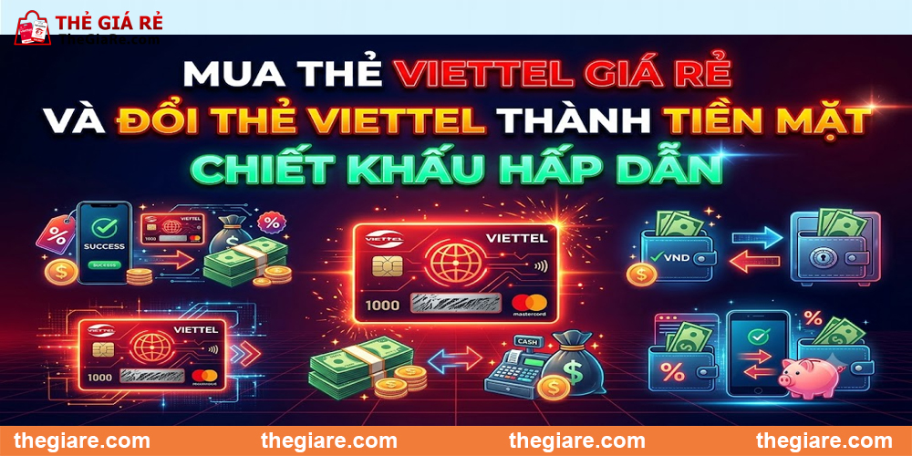 Mua Thẻ Viettel Giá Rẻ Và Đổi Thẻ Viettel Thành Tiền Mặt Chiết Khấu Hấp Dẫn