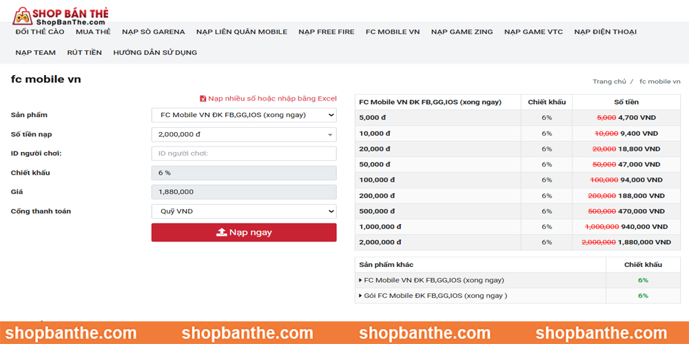 Shopbanthe.com - Địa Chỉ Nạp Game & Đổi Thẻ Game Uy Tín Hàng Đầu