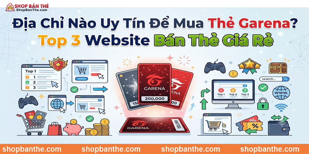 Địa Chỉ Nào Uy Tín Để Mua Thẻ Garena? Top 3 Website Bán Thẻ Giá Rẻ